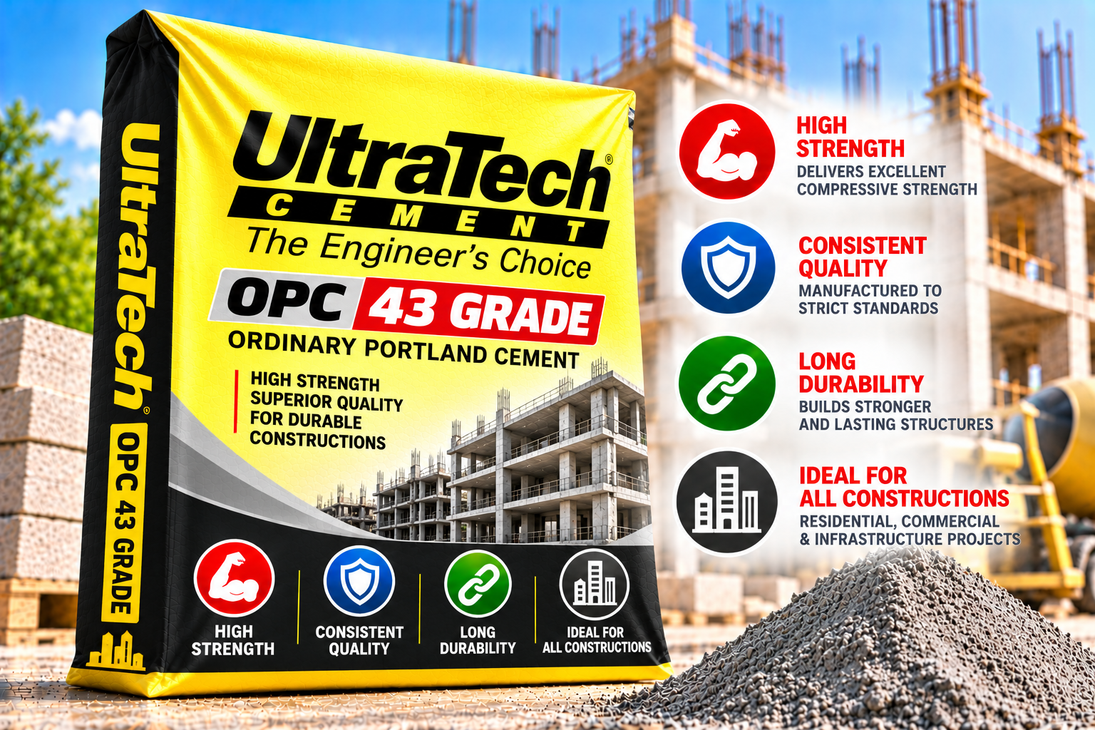 UltraTech OPC 43 Grade
