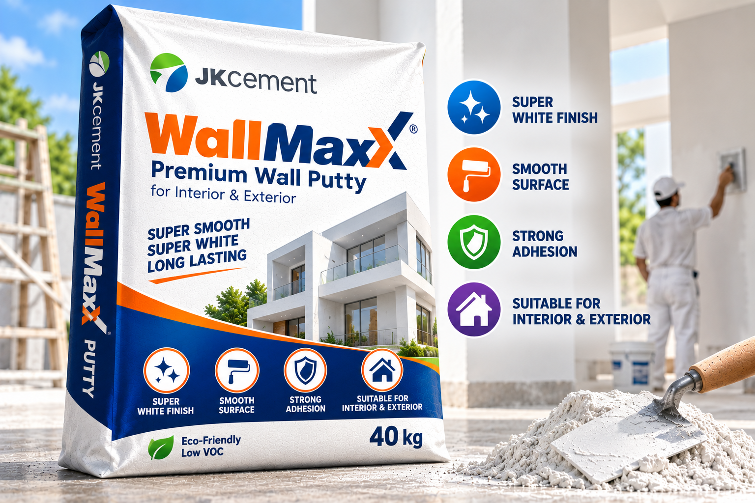 JK Cement WallMaxx Putty (40 kg)