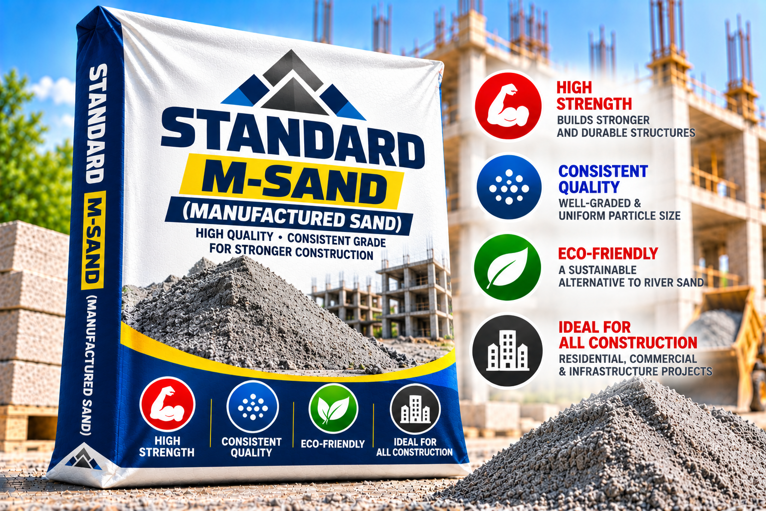 Standard M-Sand (manufactured sand)