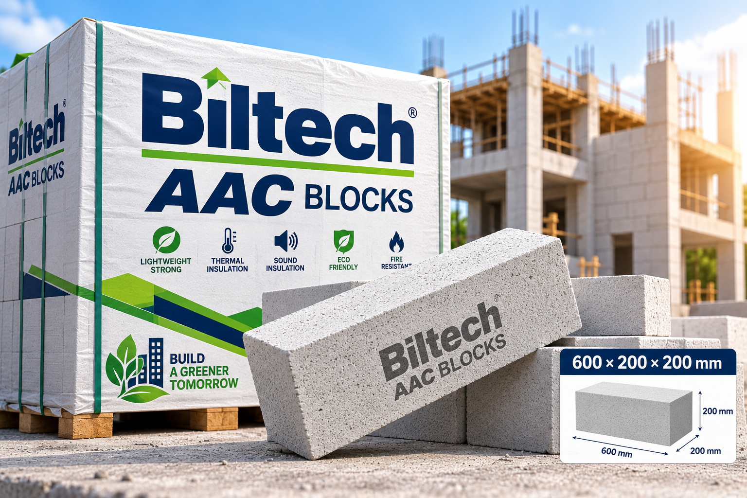 Biltech AAC Blocks 600×200×200 mm